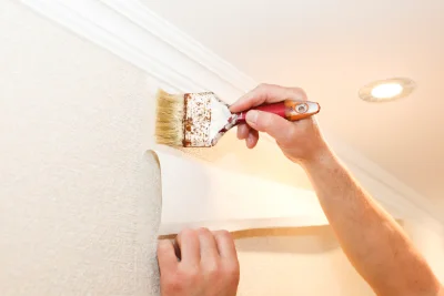 Pose de papier peint à Neuf-Mesnil — revêtements muraux et toiles de verre